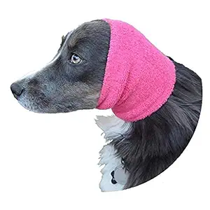 The Original Happy Hoodie for Dogs and Cats - The Grooming and Force Drying Miracle Tool for Anxiety Relief and Calming Dogs (Large Pink)
