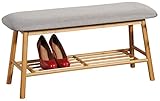Fácil montaje Kesper Sitzbank Banco, bambú, marrón, B 90 x H 45 x T 30 cm