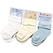 Quality cotton roll down baby socks by Soft Touch - boys - Size Blue/cream/white - 3-6 Months