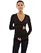 PattyBoutik Mama V Neck Crossover Empire Waist Ruched Maternity Nursing Tunic Knit Top (Black 16)