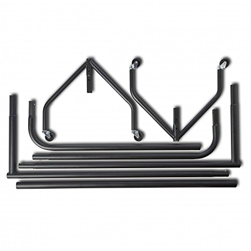 Shopfitting Warehouse Stabiler, Großer Kleiderständer, Garderobenständer – Robuste 183cm lange Profi-Kleiderstange komplett aus Stahl in Schwarz - 4