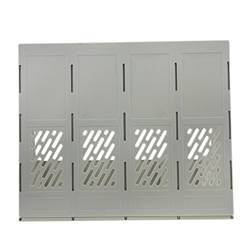 Liying Neu Stehsammler Zeitschriftensammler Stehorder DIN A4×4 Verschiedene Farben Kunststoff Grau - 4