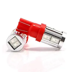 AllExtreme EXT56CR T10 LED Parking Light 5630 CMD Interior Pilot License Plate Dome Indicator Lamp Bulb for Car Bike and Motorcycle (3W, Red, 2 Piece)