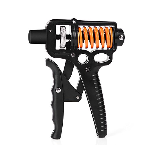 Preisvergleich Produktbild Handgelenk Trainer, Fingerhantel, Fingerhantel Handgreif Trainer Handmuskeltrainer Einstellbarer Widerstandsbereich(10-50 Kg), Unterarm Krafttraining Schwer Handgelenk-Schwarz durch Xian Ju