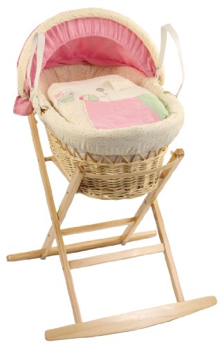 Dormouse Prickles and Whiskers Wicker Moses Basket (Original Natural)