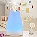 Produktbild Mini CoolMist Ultraschall Luftbefeuchter, Aroma Diffuser Aromatherapie 120ml Ätherische Öl Humidifier mit 7 Farbwechsel für Büro Spa Schlafzimmer Babies Kinder Haus Yoga (Glatt )