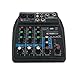 Produktbild Pandiki Beruf Mischpult USB-Anschluss Mini Powered Bluetooth 4-Kanal-Stage Performance Live-Handlungs-Audio-Mixer