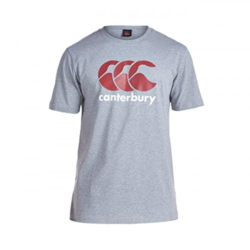 Canterbury Logo Ccc T-shirt Homme Gris Chiné Classique/Rouge/Blanc FR : M (Taille Fabricant : M)