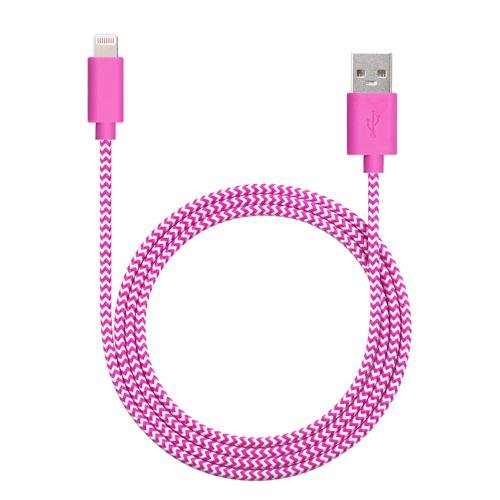 IOS 9 1 m geflochten Lightning USB Ladegerät und Sync Lead/Kabel für iPhone 6 6S Plus 5/5S/5 C/iPad Mini/iPad 4 G/iPod Touch 5 G (1 Meter (Einzelbett), iosios 9 1 m geflochten Lightning USB Ladegerät und Sync Lead/Kabel für iPhone 6 6S Plus 5/5S/5 C/iPad Mini/iPad 4 G/iPod Touch 5 G (1 Meter (Einzelbett), Pink - 3
