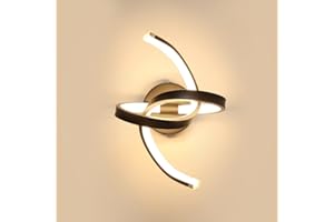 Osairous Applique Murale Interieur, 16W Appliques LED Design Courbe, Lampe Murale Moderne en Acryliquel pour Chambre, Salon, Hôtel, Escalier, Allée, 3000K Blanc Chaud