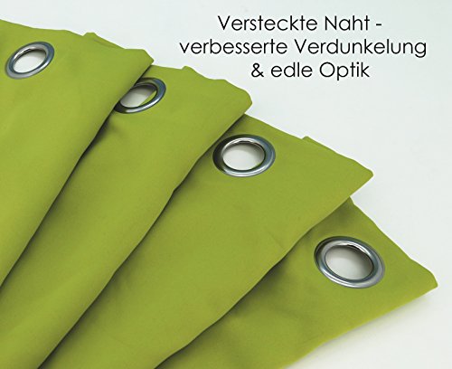 heimtexland Gardine BLICKDICHT Verdunklungsgardine mit Ösen, Thermogardine, Verdunklungsvorhang , HxB 245×135 cm (CREME) TOP QUALITÄT -Einführungsaktion- Typ139 - 4