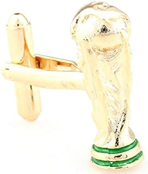 Cufflinks Mall Jewelry Mens Soccer Trophy World Cup Shirt Cufflinks with Presentation Gift Box Suit Wedding Business
