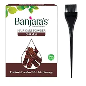 Banjaras Shikakai Hair Care Powder 100g With Hair Pack Brush