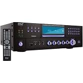 Ev Sineması Bluetooth Amplifikat&ouml;r Alıcısı - 4 Kanal 3000 Watt Stereo Hoparl&ouml;r Ev Ses Amplifikat&ouml;r&uuml; Alıcısı Radyo, USB, 2 Mik
