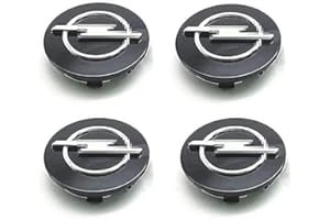 DOMINR 4 Pezzi Coprimozzi per Opel Astra H G J Insignia Mokka Zafira Corsa 64mm, Copricerchi Tappi, Coprimozzo, Copertura Mozzo, Impermeabili/Antiruggine/antipolvere
