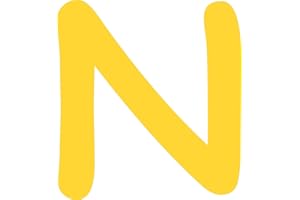 Kleckerliese Alphabet Buchstaben 10cm selbstklebende Aufkleber Wandtattoo Wanddekoration Kinderzimmer STICKER N - Höhe 10cm, Farbe Gelb