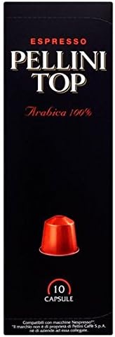 Pellini Top Arabica 100% Nespresso Compatible Coffee Capsules 10 per Pack