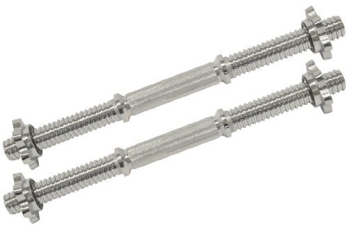 Profi Kurzhantelstangen 51cm mit Gewinde Auflageflächen Chrom inkl. Sternverschlüssen 30/31mm