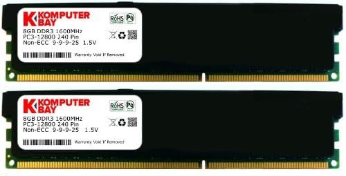 Komputerbay 16GB (2x 8GB) 1600MHz PC3-12800 DDR3 DIMM Memory Module