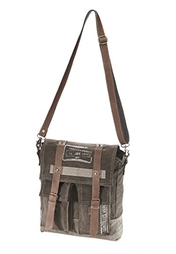 Preisvergleich Produktbild Handtasche 1968 aus bedrucktem Canvas mit Lederhenkeln und Applikationen