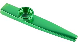Metall kazoo, 12 cm längd, lätt 10 g kropp, 2,5 cm bredd, flera färgalternativ, enkel användning för musikälskare, ingen musi