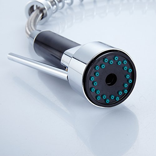 Auralum Hochdruck Spiralfederarmatur für die Profiküche Küchenarmatur Spiral Hochdruck Armatur mit 2 Wasserabfluß - 9