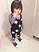 WangsAura Baby Boys Girls Long Sleeve Striped T-shirt and Stars Print Bib Pants Set