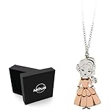 Collana con pendente Principessina in argento 925 rodiato e placcato oro rosa. Originale MOUN.