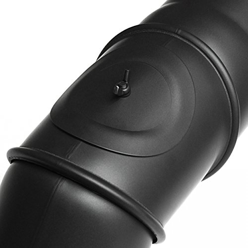 raik SH062-120-sw Rauchrohrbogen / Ofenrohr 120mm – Multibogen schwarz - 3
