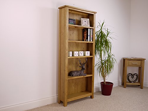 Nebraska Oak - Large Tall Bookcase / 5 Shelves / Storage Cabinet Unit