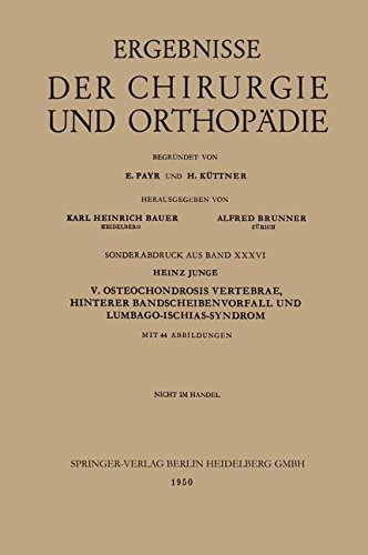 Preisvergleich Produktbild V. Osteochondrosis Vertebrae, Hinterer Bandscheibenvorfall und Lumbago-Ischias-Syndrom
