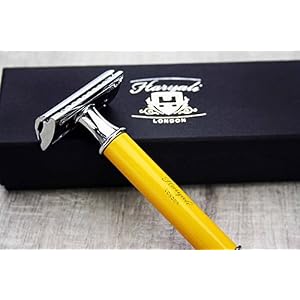 Men's Shaving De Safety Razor in Yellow. Perfect for Deep Clean Shave. Comes in a Designer Box. - Image 3