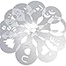 Produktbild DDG EDMMS 16 x Cappuccino-Form-Vorlage Strew Blume Pad Pinzette Spray Latte Art Mold Barista Vorlage Dekorative Haferflocken Kuchen Cappuccino Heiße Schokolade Erwachsener Kind Kind