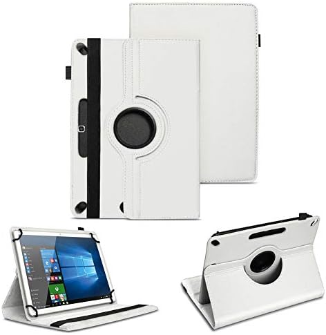 NAUC Tablet Case for Odys Titan 10 Protective Case Universal Faux Leather Stand Function 360° Rotatable Cover Case