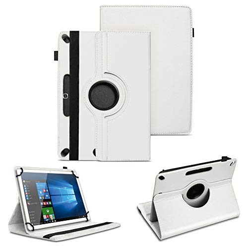 NAUC Tablet Case for Odys Titan 10 Protective Case Universal Faux Leather Stand Function 360° Rotatable Cover Case