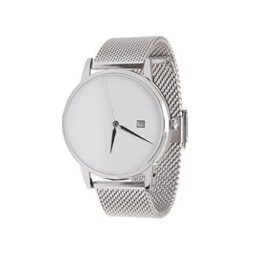 mnmlst men #01 - Herren Armbanduhr aus Edelstahl weies Ziffernblatt, Analog Quarz, Milanaise, Mesh-Armband, minimalistisch mnmlst men #01 - Herren Armbanduhr aus Edelstahl weies Ziffernblatt, Analog Quarz, Milanaise, Mesh-Armband, minimalistisch