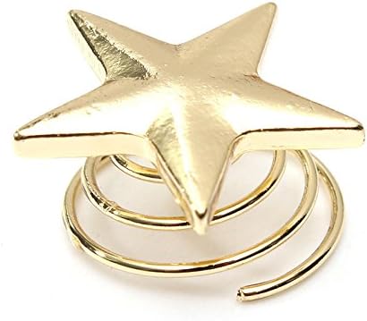 10 Pcs 2*2cm Gold Star Design Bangs Mini Turn Spring Clip Hair Claw Clip Hair Pin Accessories for Girl Women Baby by Attractive beauty