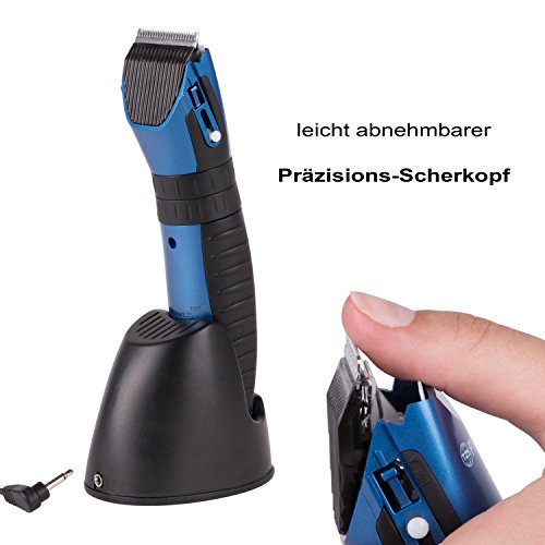 Haarschneider mit Akku und Netzbetrieb, Längeneinstellung 4 | 7 | 10 | 13 | 16 | 18 | 21 | 24 | 27 | 30mm, Ausdünnfunktion, Edelstahl Präzisions-Scherkopf, Haarschneideset, Akku-Haarschneidemaschine - 5