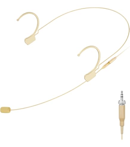 JK MIC-J 069 Earhook Headset Mic – Mini XLR TA4F For Shure Wireless Systems, Unidirectional