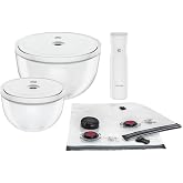ZWILLING Fresh &amp; Save Bowls Vakumlu Saklama Kabı Başlangı&ccedil; Seti, Cam, M/L, 9 Par&ccedil;a