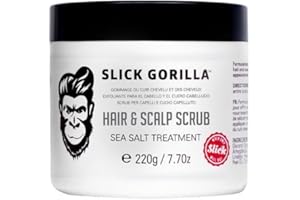 Slick Gorilla Scalp Scrub with Sea Salt | Exfoliating Cleanser for Oily Hair & Build Up | Deep Cleansing Head Scrub & Scalp Treatment | Detox Care for Fresh Roots, and Healthy Looking Hair