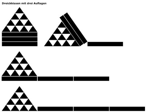 Kapok Thaikissen, Yogakissen, Massagekissen, Kopfkissen, Tantrakissen, Sitzkissen – Blau/Grau (Kissen mit drei Auflagen XXL 79x53x46 (819) - 3