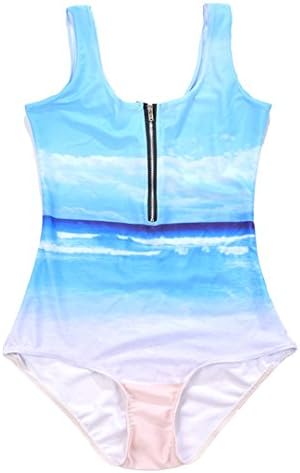 Sexy Girl Summer White Cloud Diamond 3D Print Dress Sleeveless Zipper Swimsuit 1011 S