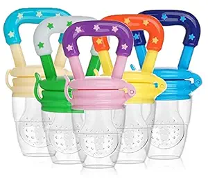 Baby Tickle Silicone Food/Fruit Nibbler with Extra Mesh, Soft Pacifier/Feeder, Teether for Baby, Infant, Soft Pacifier/Feeder for Infant Baby Boy and Baby Girl (Multicolor, Pack of 1)