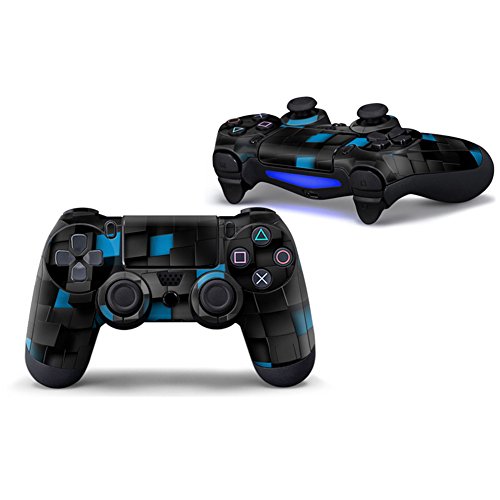 Stillshine PS4 Controller Vinyl Skin Diseñador Piel Pegatina para Sony PlayStation 4 PS4 Slim PS4 Pro DualShock mando inalámbrico x 1 (Box Black-Blue)