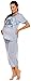 Zeta Ville - Women's Maternity Nursing Pyjamas Soft Jersey Cartoon Print - 218c (Turquoise, UK 12)