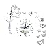 Produktbild GWELL Modern Wanduhr Spiegel Schmetterling Design DIY Wandtattoo Wandsticker Aufkleber Uhr Zimmerdeko für Wohnzimmer Kinderzimmer silber-2