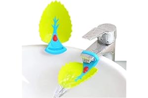 XLKJ Extension de Poignée D'évier Faucet Extender, Style de Feuille de Dessin Animé (2 Pièces)