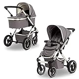 joie kombikinderwagen chrome dlx inkl. babywanne - pavement  Moon Kollektion 2020 Kombi Kinderwagen Scala stone  63970600-203