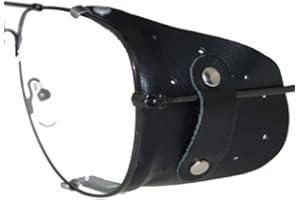ARTIST UNKNOWN Protection latérale en cuir noir pour grandes lunettes | Protection contre le vent